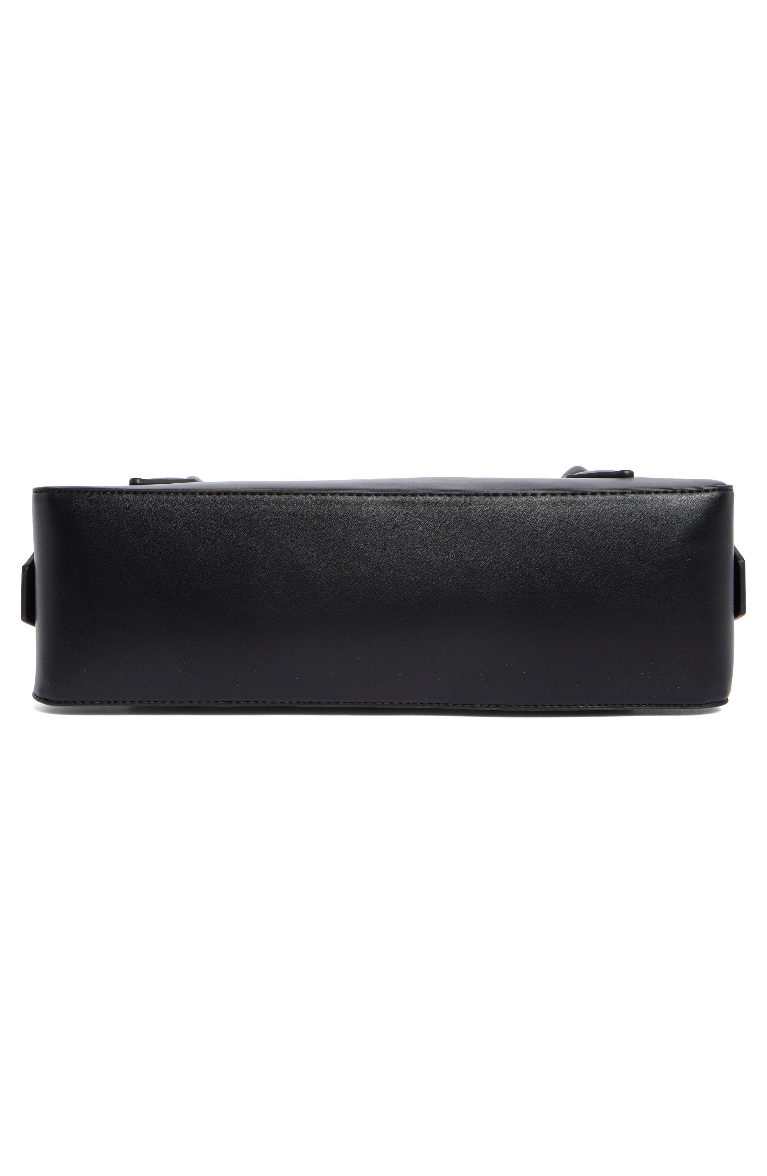 BCBG Faux Leather Shoulder Bag, Alternate, color, Black