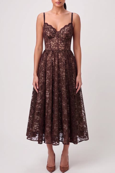 nordstrom brown dresses Plus Size for Women formal dark brown dress
