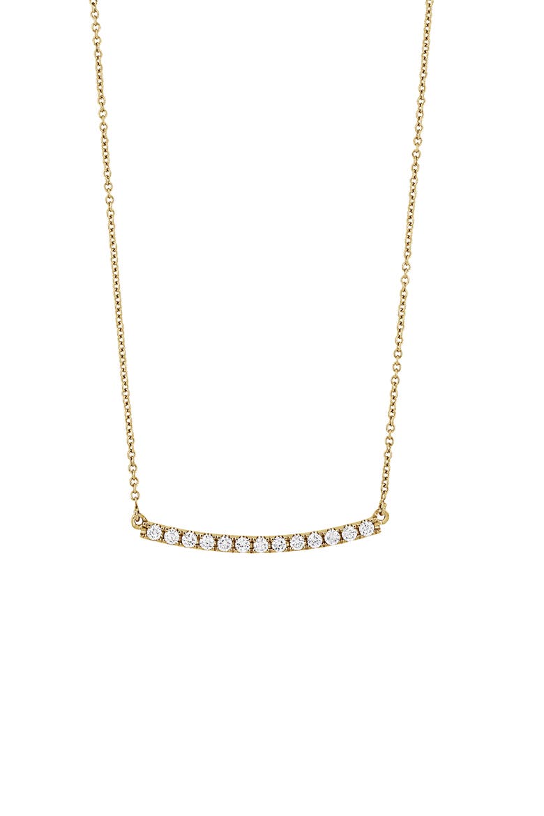 Stick Pavé Diamond Bar Necklace, Main, color, YELLOW GOLD
