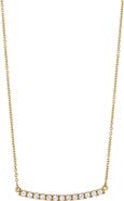 Bony Levy Stick Pavé Diamond Bar Necklace