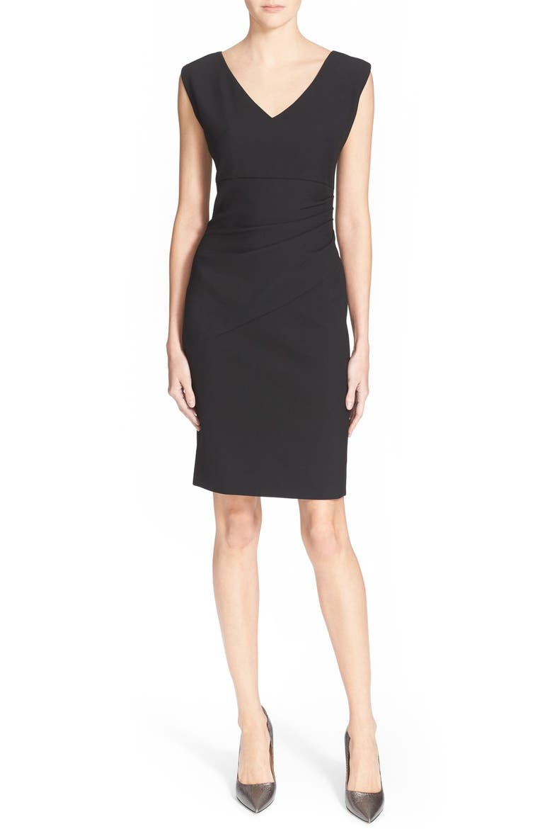 'Bevin' Sheath Dress, Main, color, BLACK