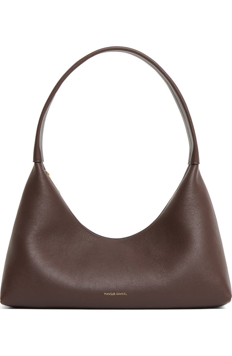 Mansur Gavriel Candy Baguette Leather Shoulder Bag, Main, color, Chocolate