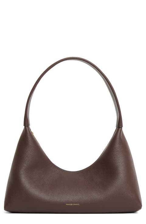 Candy Baguette Leather Shoulder Bag