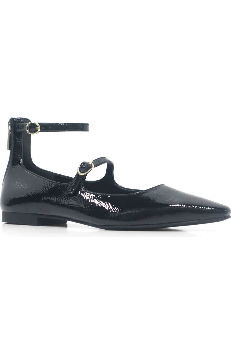 Kenneth Cole Nolita Ankle Strap Mary Jane Flat, Main, color, Black Patent