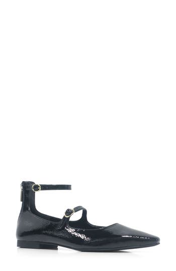 Kenneth Cole Nolita Ankle Strap Mary Jane Flat In Black