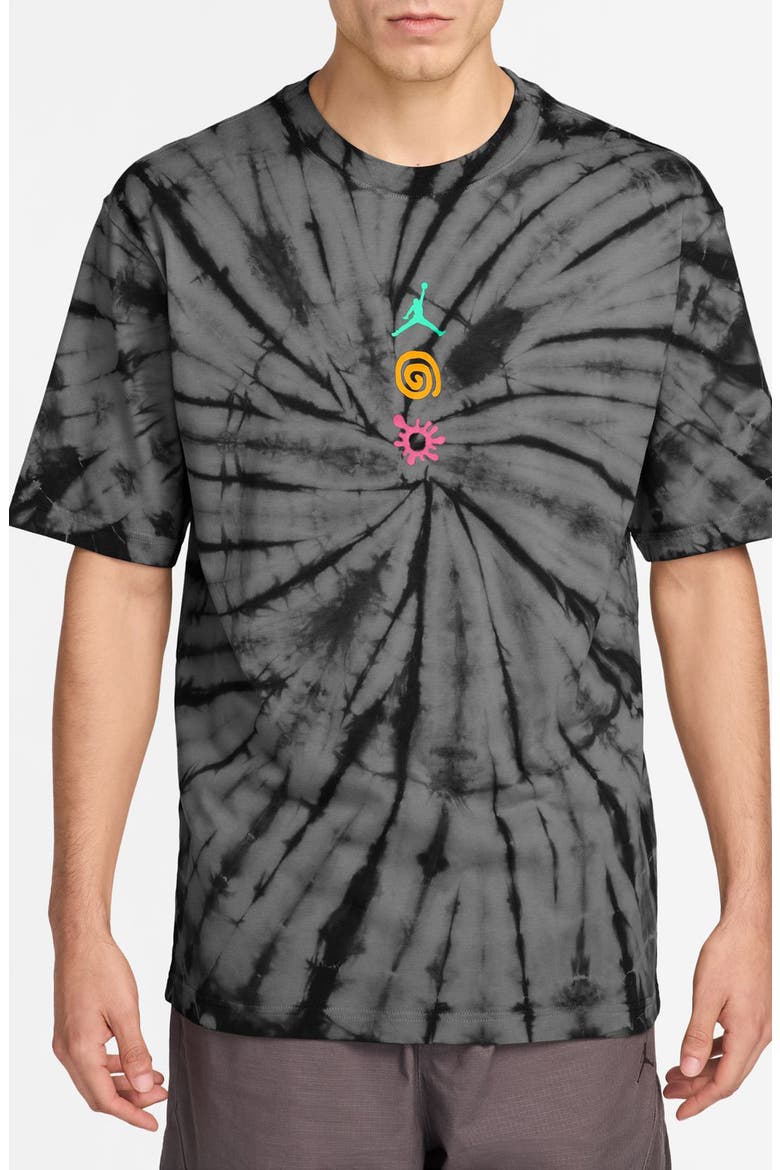 Mindfulness Tie Die Cotton Graphic T-Shirt, Main, color, IRON GREY