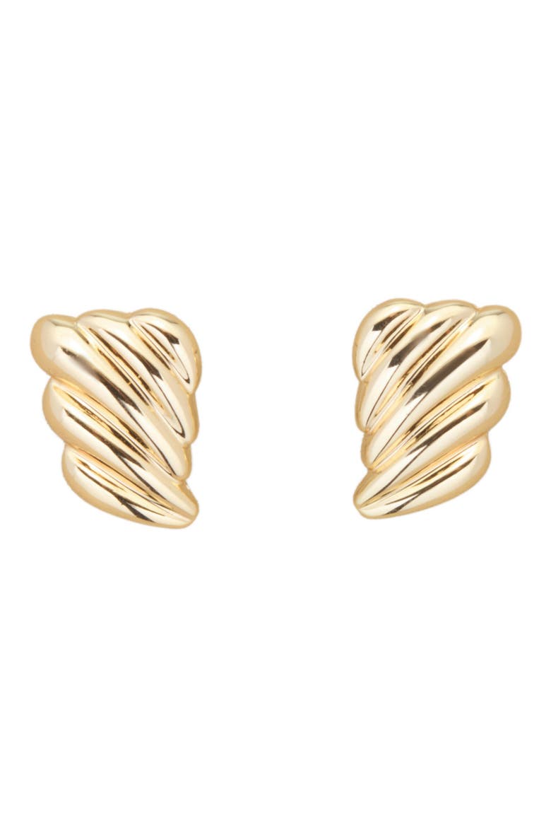 Fluted Statement Drop Earrings, Main, color, GOLD