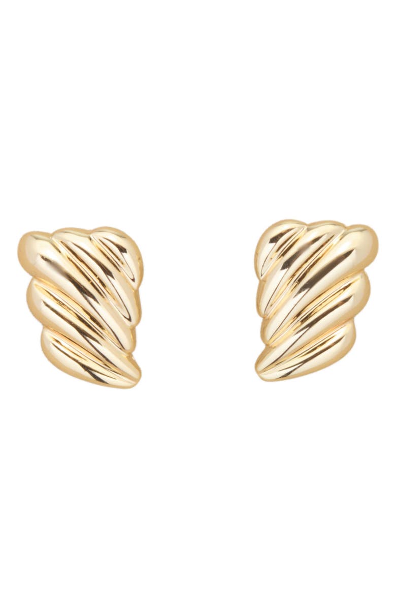 st. Moran Fluted Statement Drop Earrings, Main, color, Gold