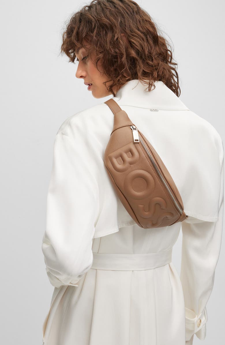 BOSS Olivia Faux Leather Belt Bag, Alternate, color,