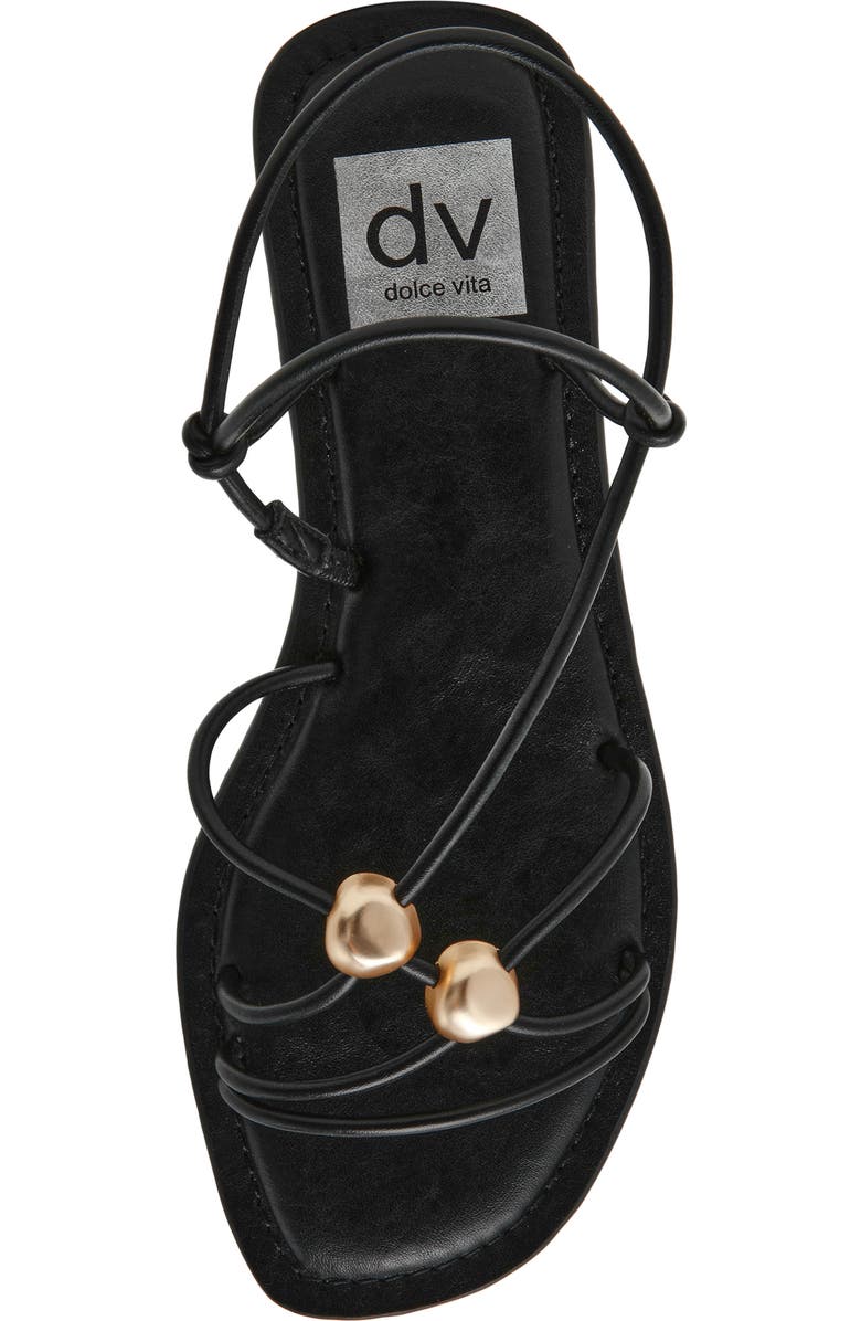 DV by Dolce Vita Jaide Rolled Strap Sandal, Alternate, color, Black