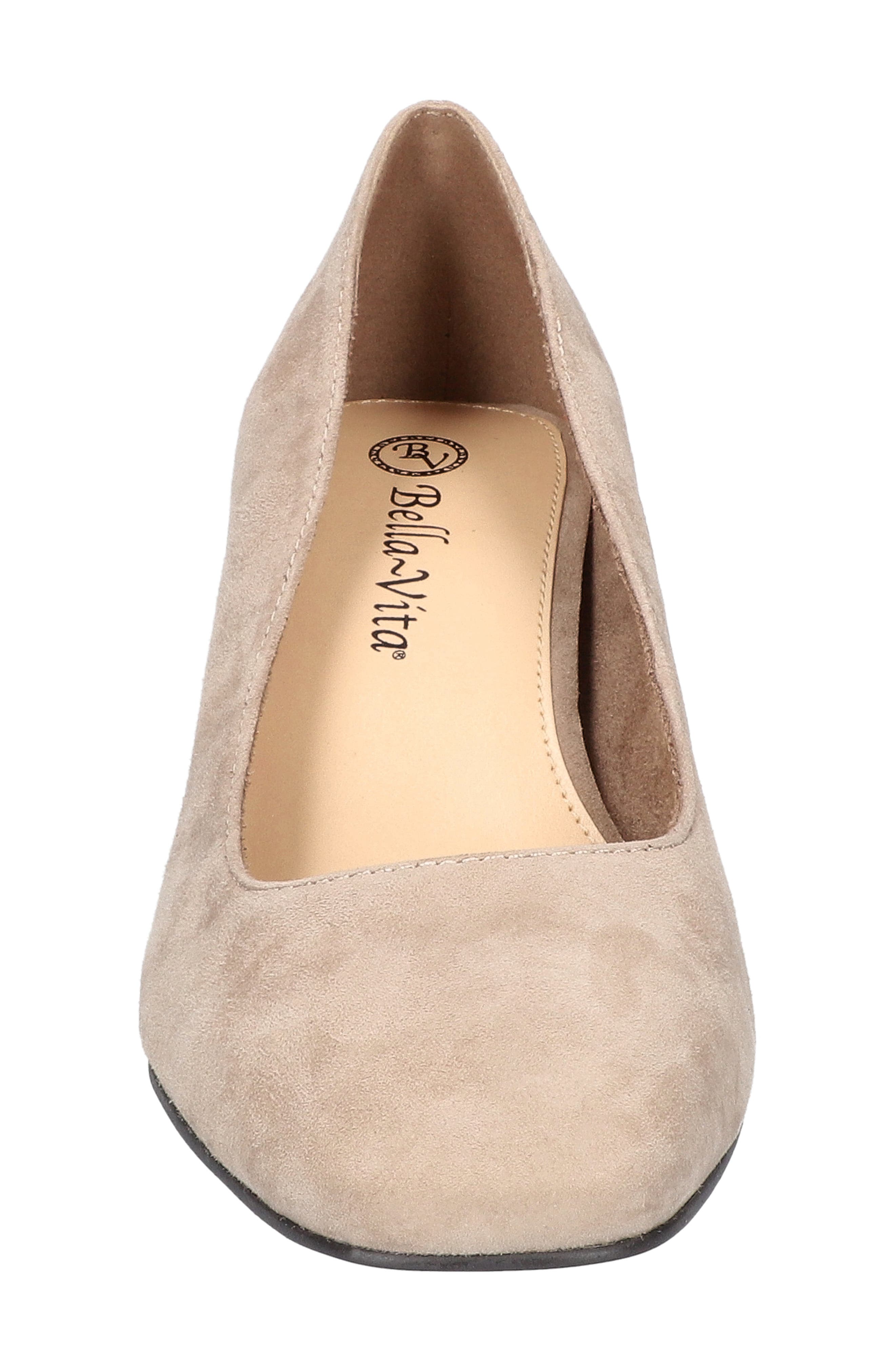 Bella Vita Jillian Square Toe Pump, Alternate, color, Almond Kidsuede Leather