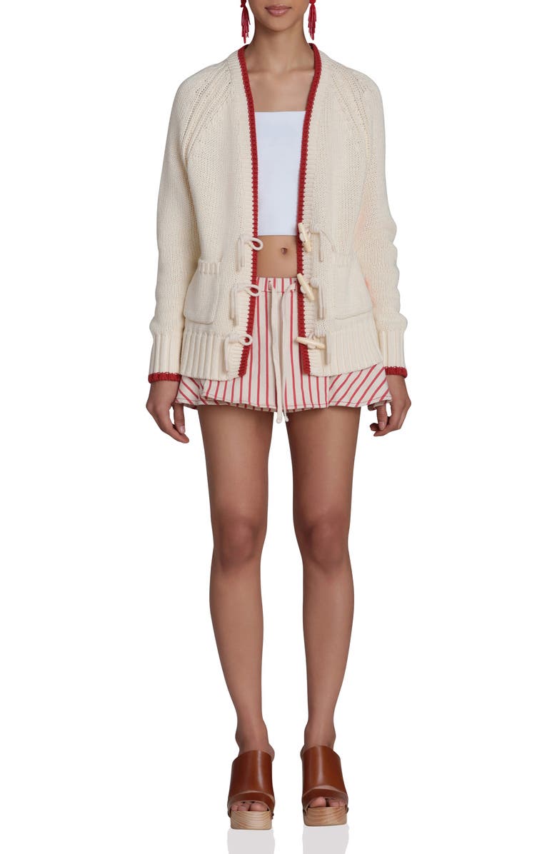 Avec Les Filles Intarsia Lobster Cardigan, Alternate, color, Ivory Multi