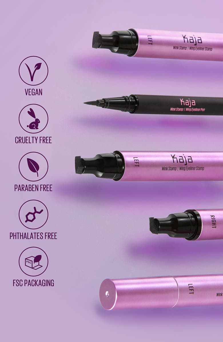 Kaja Wink Stamp Waterproof Wing Eyeliner Stamp & Pen, Alternate, color, Black
