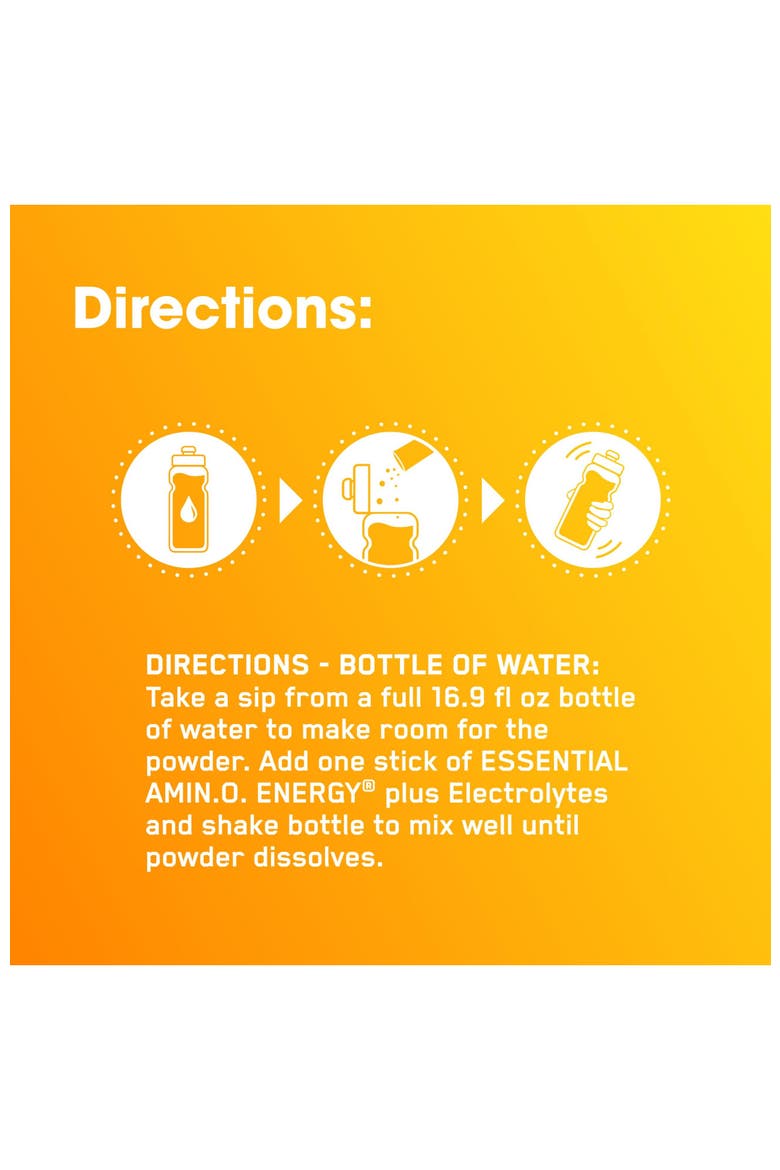 Amino Energy Plus Hydration Powder Stick Packs with Caffeine for Energy and Hydration Support, Surfside Citrus Flavor, 25 Count, Alternate, color, None