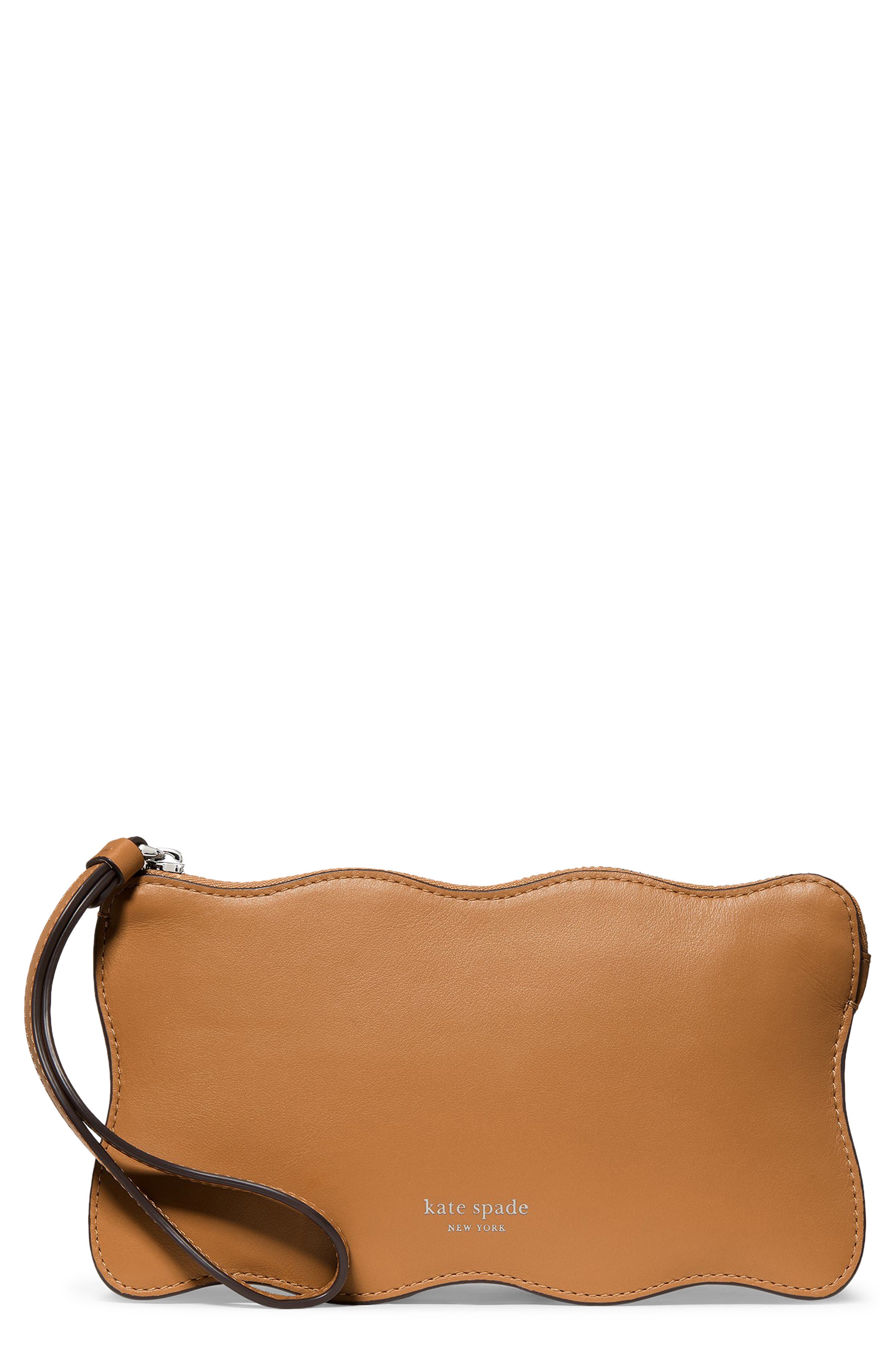 zippy leather wristlet, Main, color, GARDEN SOIL