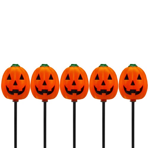 Northlight Jack-o-lantern Shaped Halloween Pathway Markers In Orange