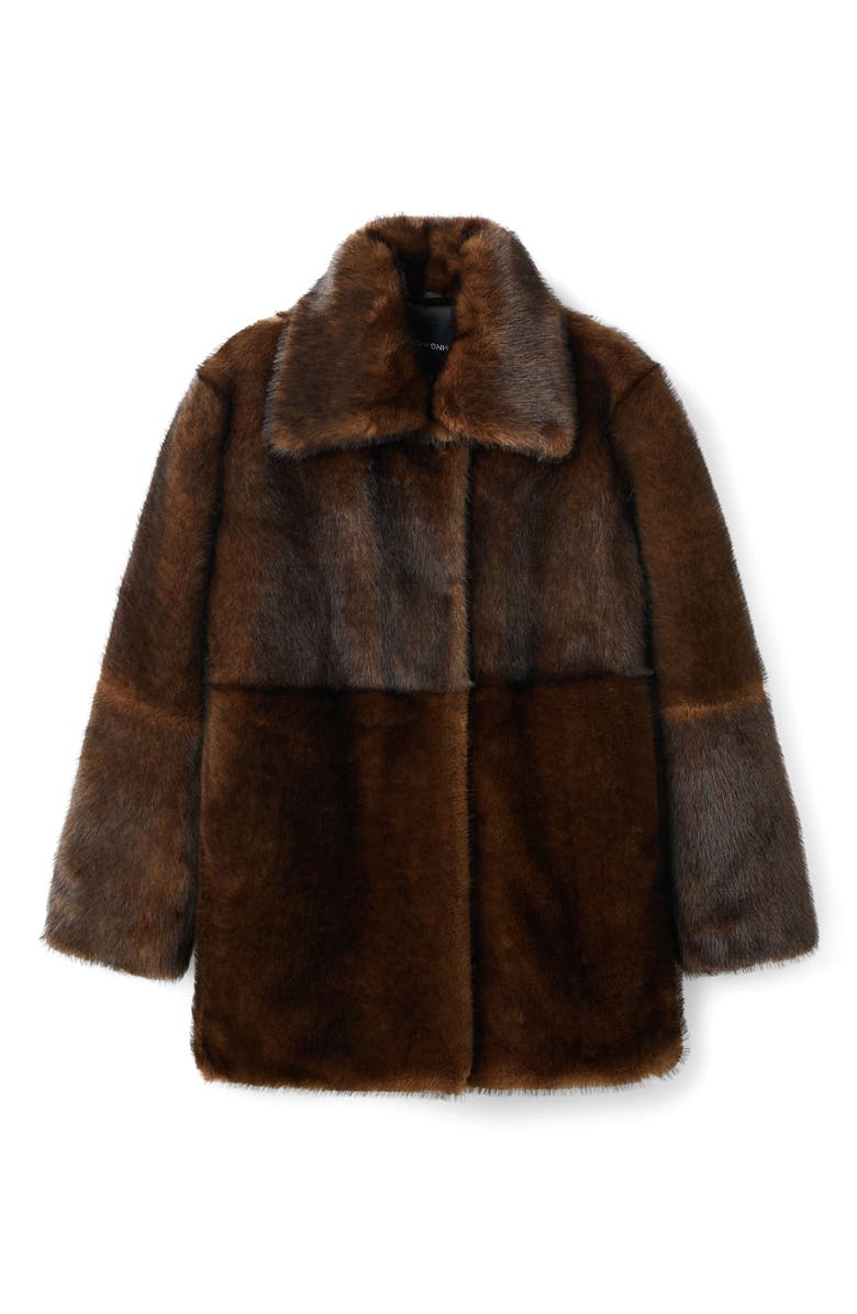 MANGO Faux Fur Coat, Alternate, color, 