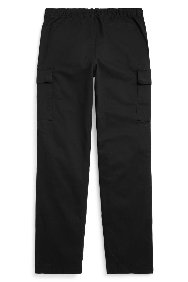 Kids' Stretch Twill Cargo Pants, Alternate, color, BLACK