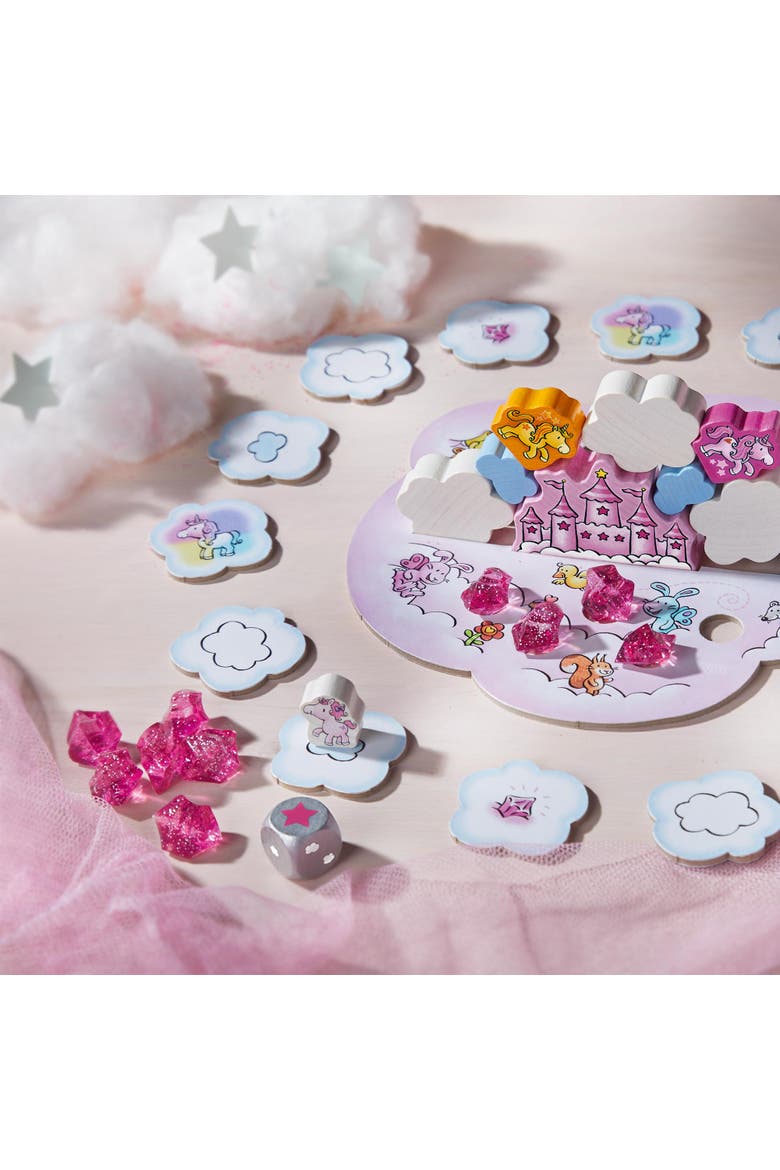 Unicorn Glitterluck Cloud Stacking - Cooperative Kids Board Game - Fun Games for Kids and Unicorn Games Ages 4+ Made in Germany, Alternate, color, Pink Multi