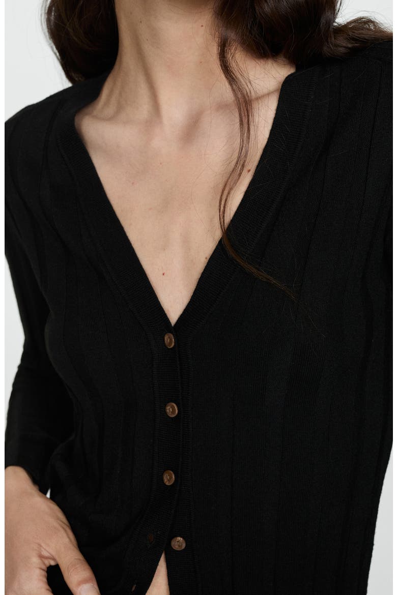 Knit Cardigan, Alternate, color, BLACK