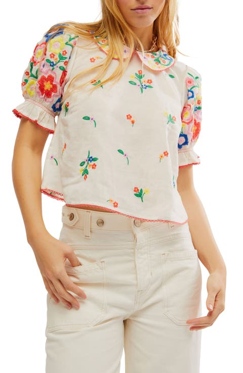 Flowers of Love Back Button-Up Shirt