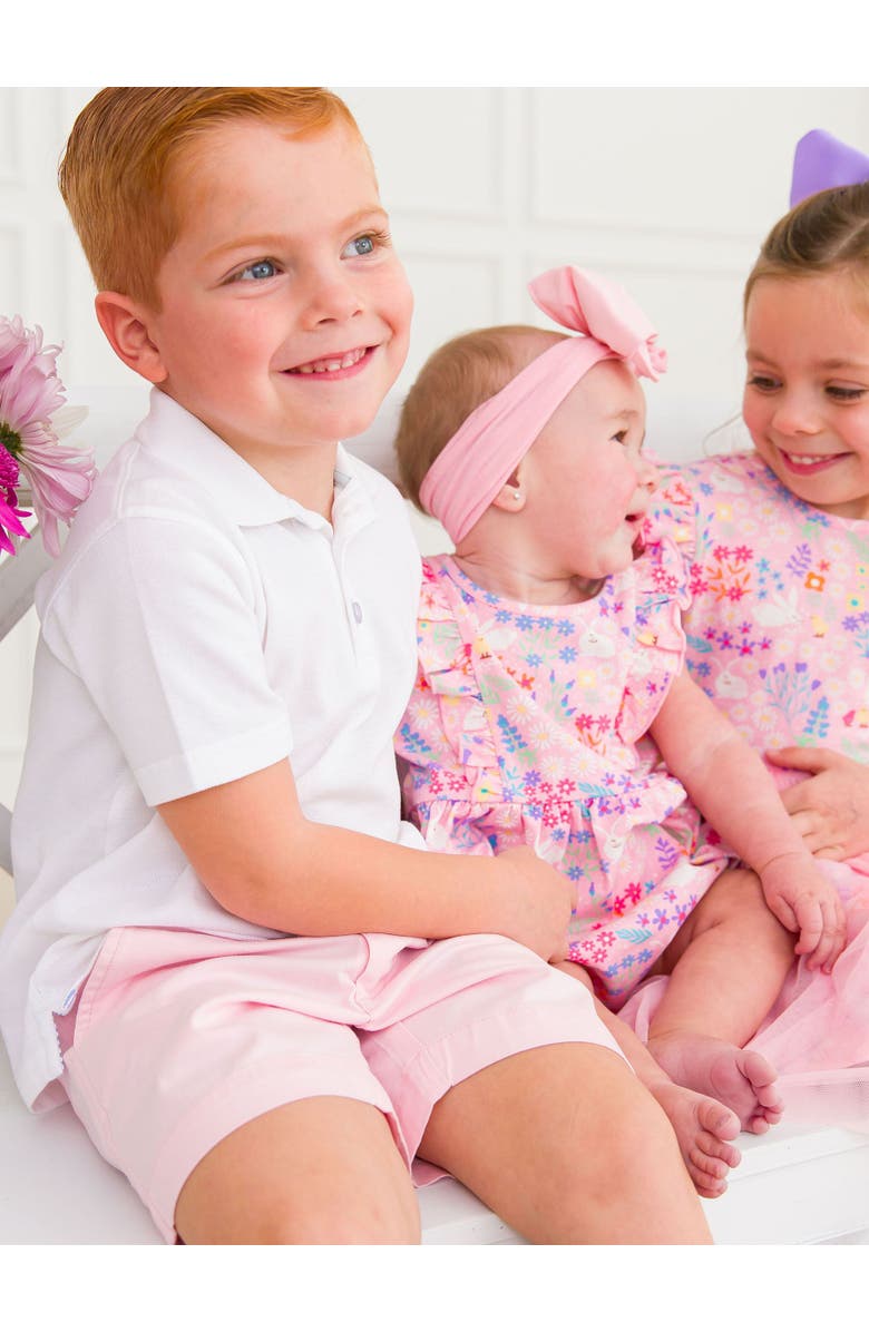 RuggedButts Boys Stretch Chino Shorts, Alternate, color, Pink