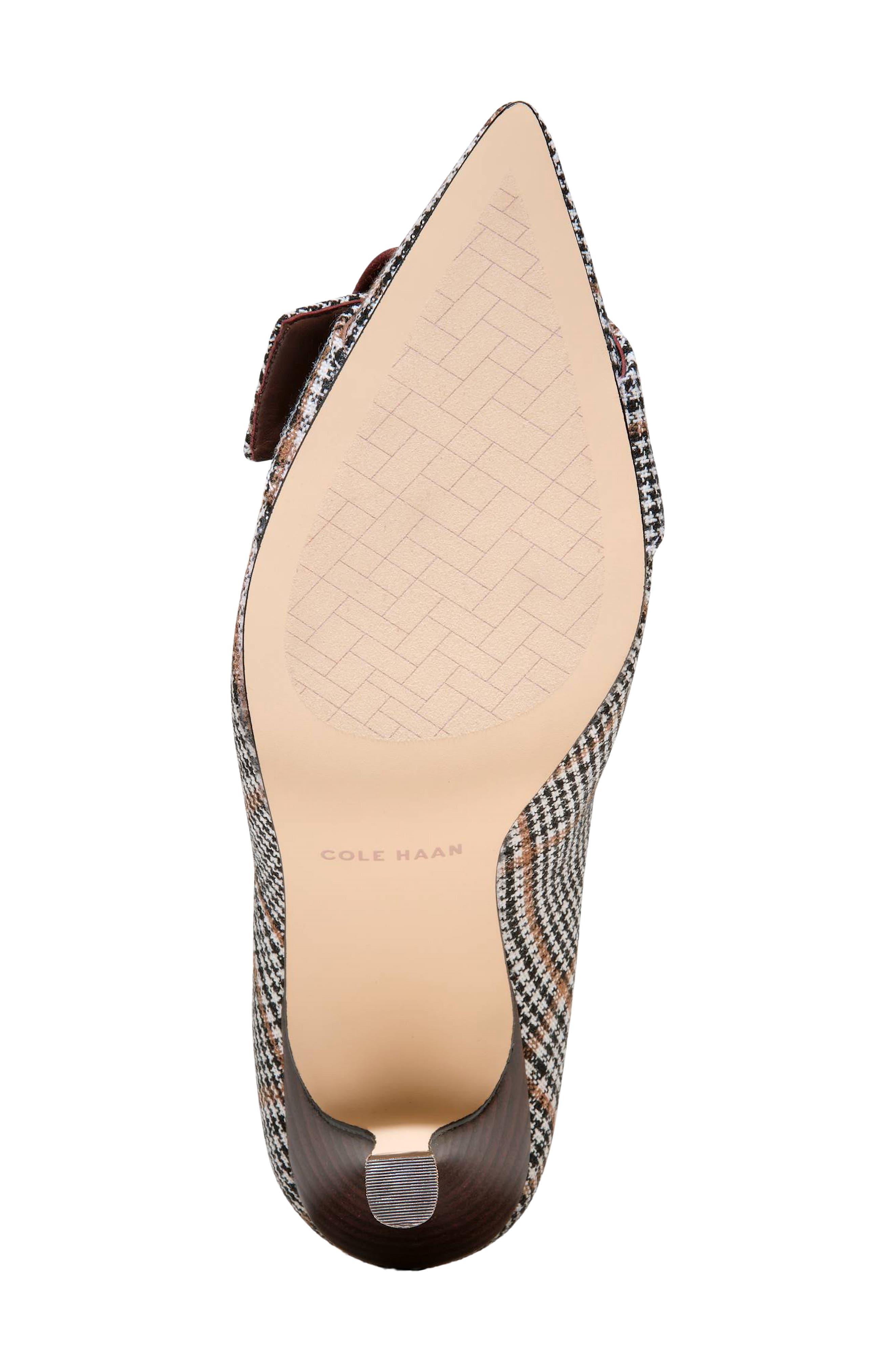 Fidela Pointed Toe Pump, Alternate, color, NEUTRAL PLAID TEXTILE/ HICKORY
