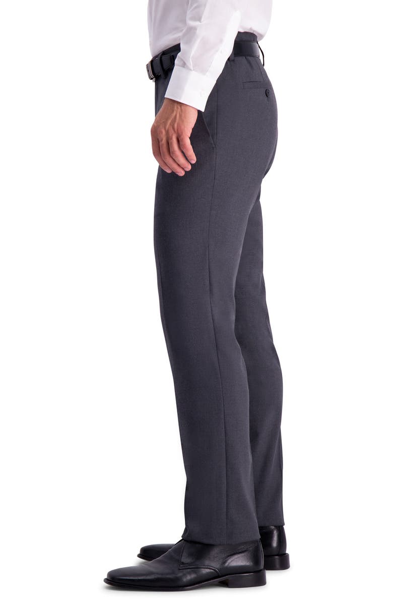 Kenneth Cole Reaction Shadow Check Slim Fit Dress Pants, Alternate, color, Charcoal