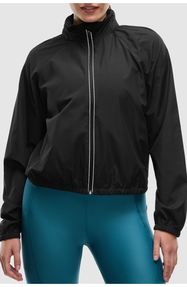 Peloton Woven Seamed Run Shell, Main, color, Black