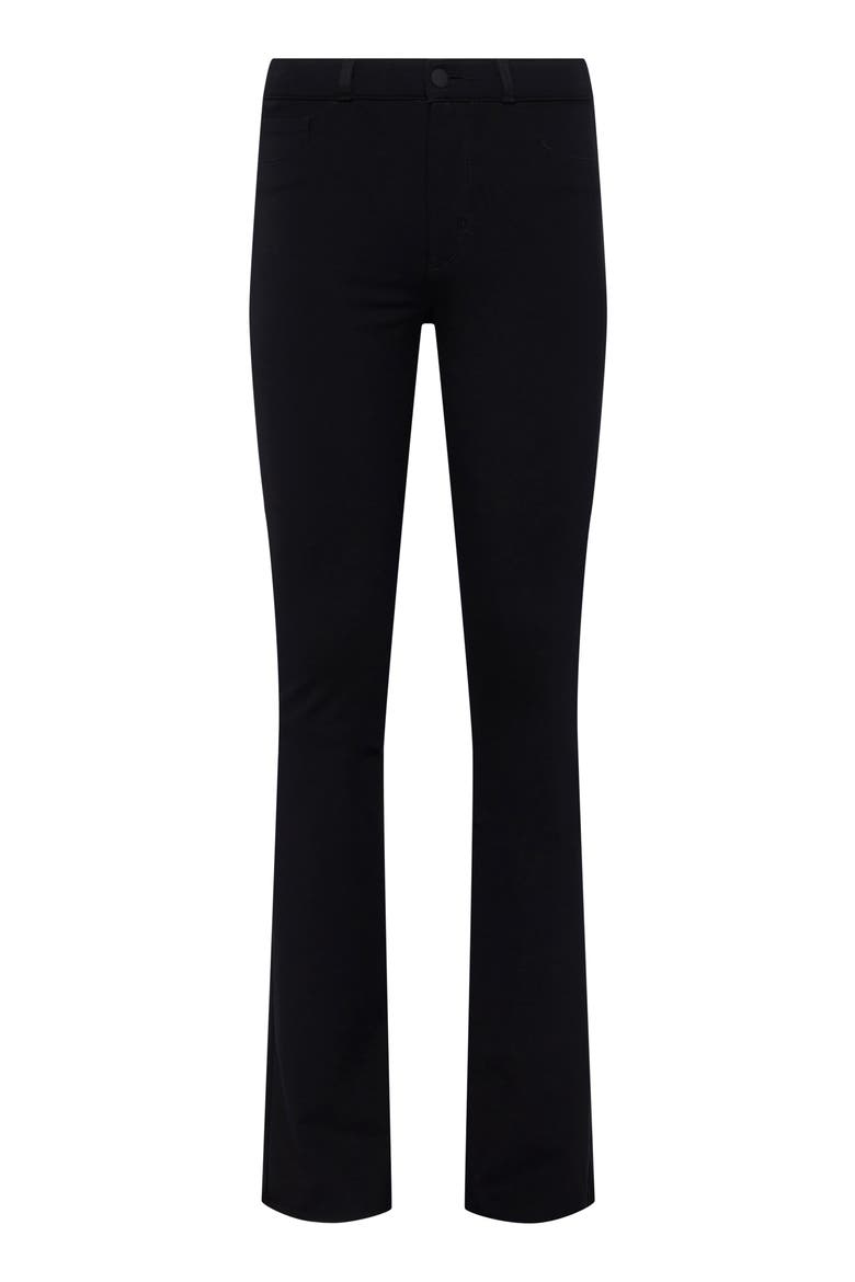 Selma Sleek High Waist Bootcut Jeans, Alternate, color, BLACK