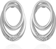 Vince Camuto Pavé Crystal Double Oval Drop Earrings