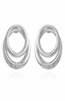 Vince Camuto Pavé Crystal Double Oval Drop Earrings