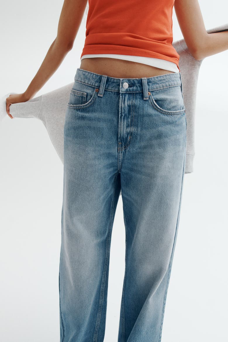 Ava Ultra High Rise Wide Leg Jeans, Main, color, Denim blue