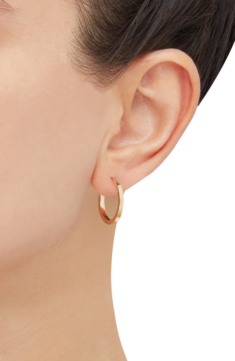 Frankie & Zoe 14K Yellow Gold Square Tube Hoop Earrings, Alternate, color, Yellow Gold