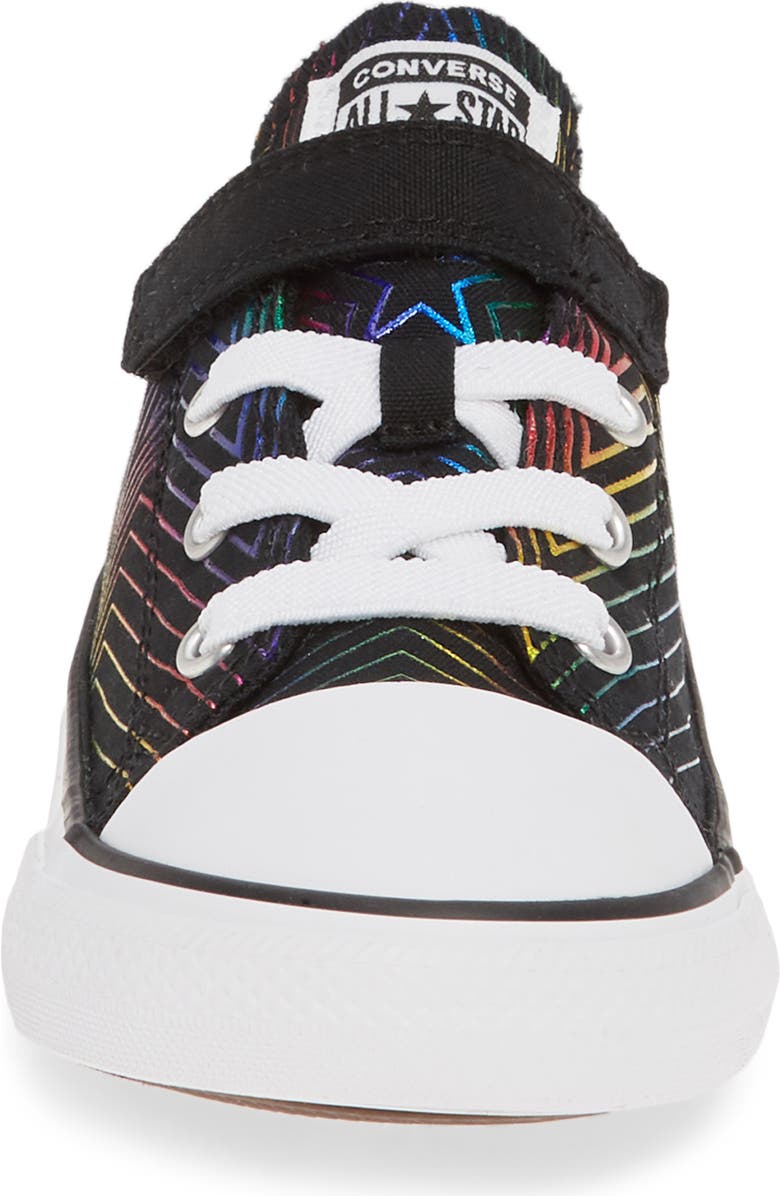 Converse Chuck Taylor<sup>®</sup> All Star<sup>®</sup> 1V Rainbow Star Low Top Sneaker, Alternate, color,