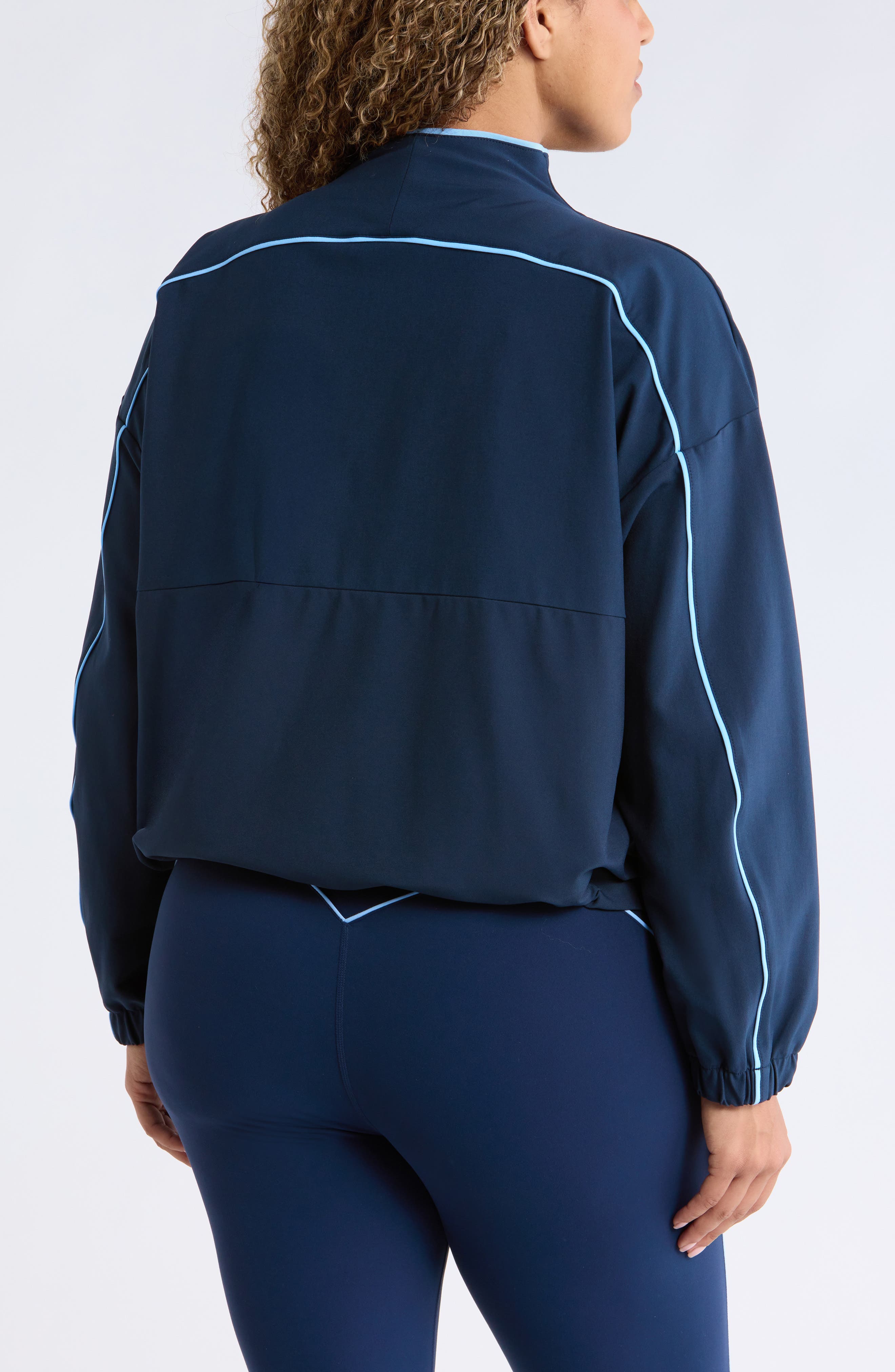 Zella Piped Half Zip Pullover (Women) | Nordstrom