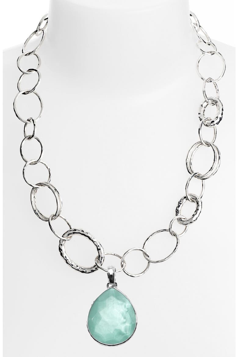 'Glamazon - Bastille' Sterling Silver Link Necklace, Alternate, color, SILVER
