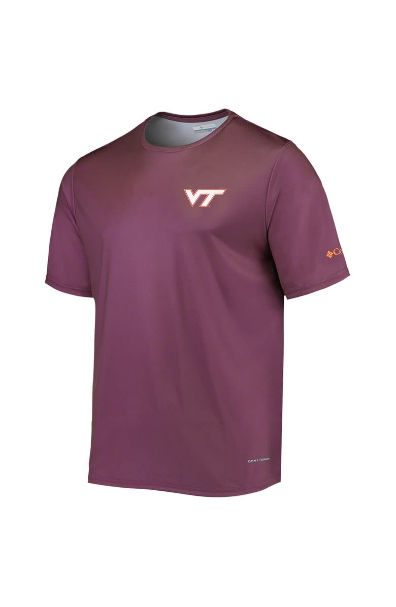 Columbia Men's Columbia Maroon Virginia Tech Hokies Terminal Tackle Omni-Shade T-Shirt, Alternate, color,