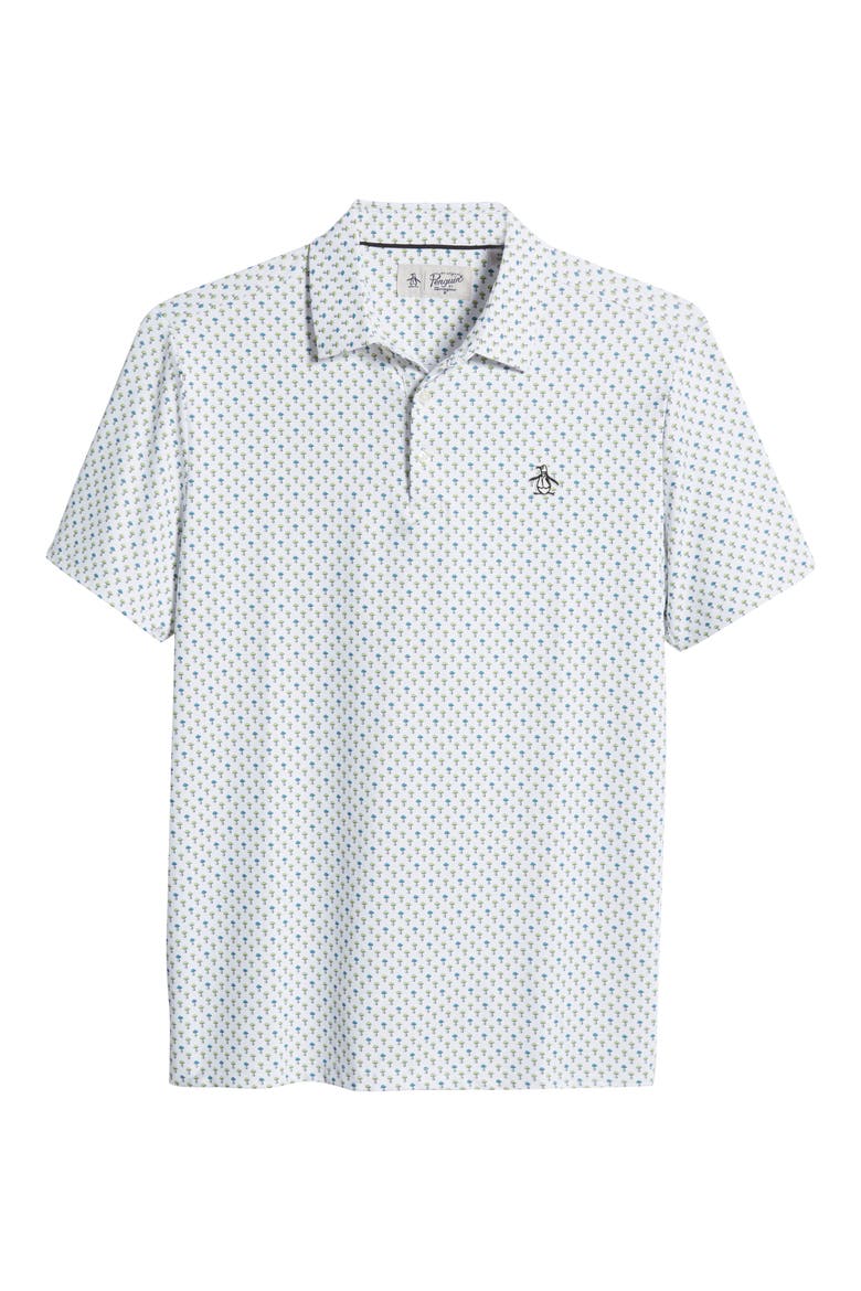 Mushroom Print Golf Polo, Alternate, color, BRIGHT WHITE