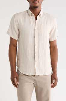 Shaker Linen Button-Down Shirt