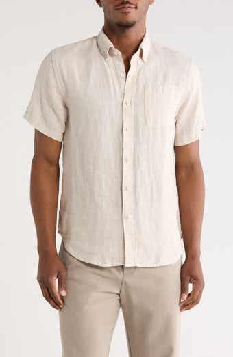 Shaker Linen Button-Down Shirt