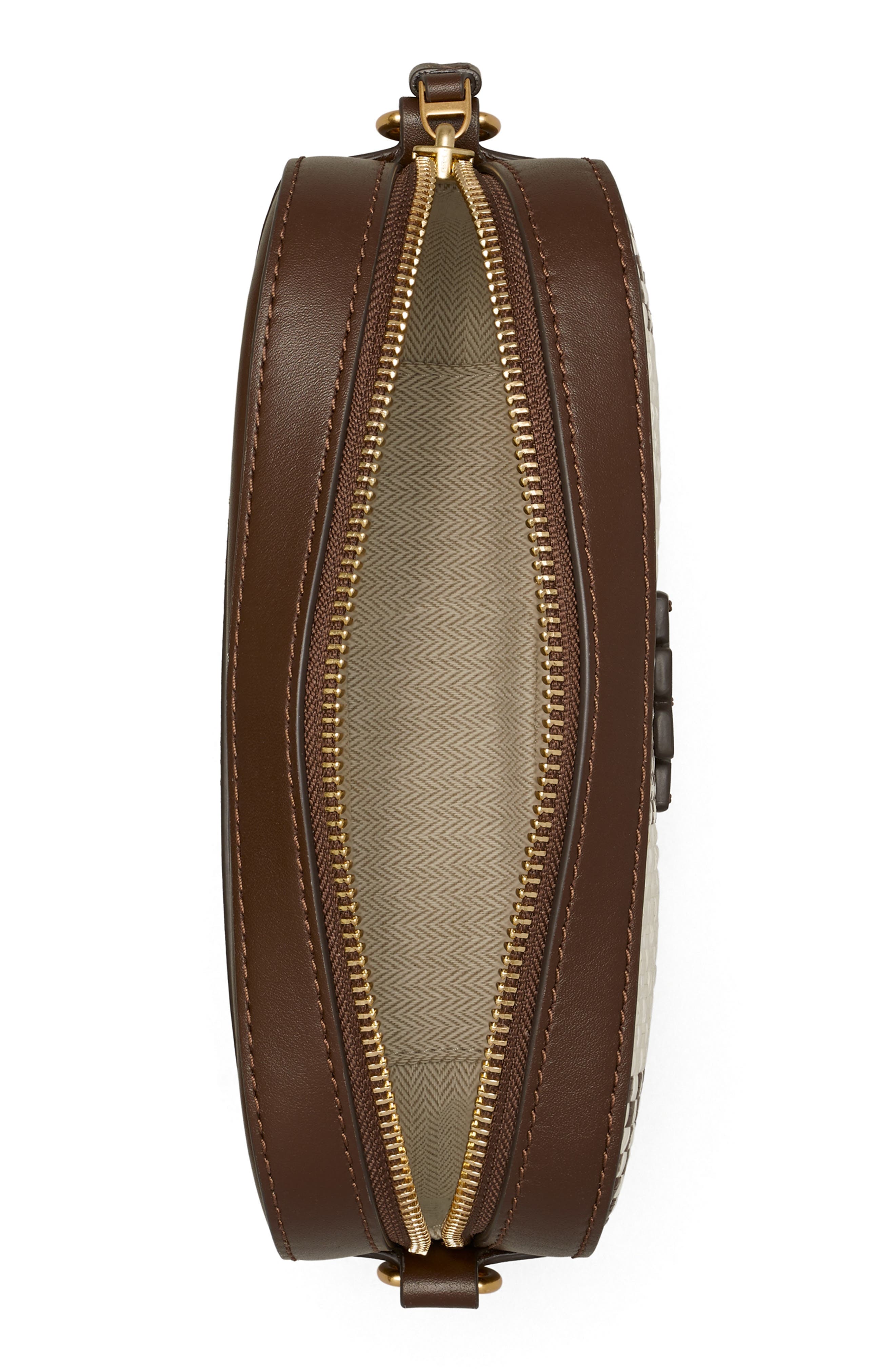 Tory Burch McGraw Woven Plaid Camera Bag, Alternate, color, 