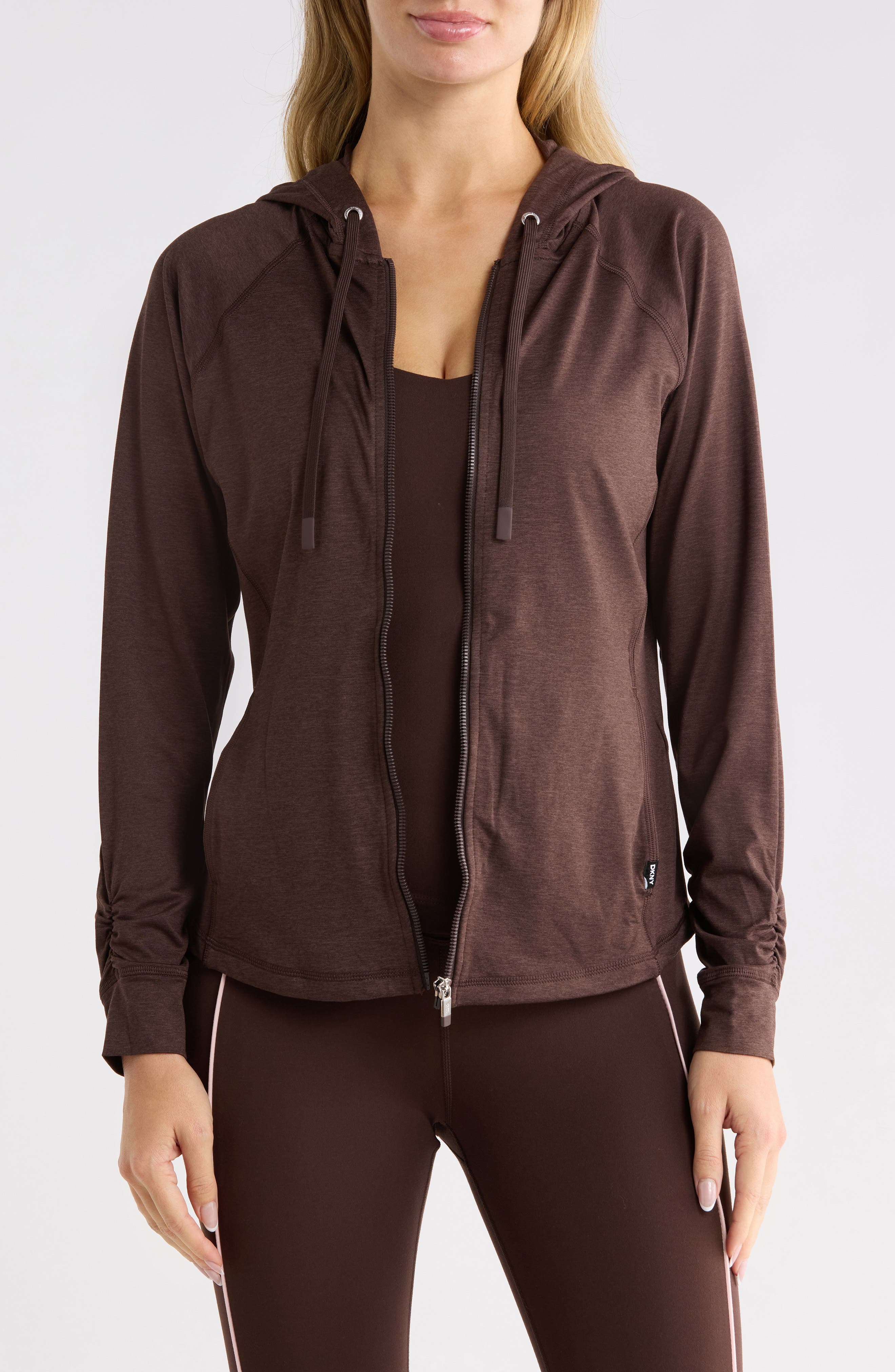 Space Dye Raglan Sleeve Full Zip Hoodie