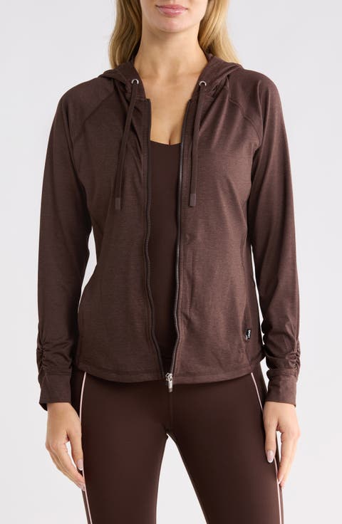 Space Dye Raglan Sleeve Full Zip Hoodie