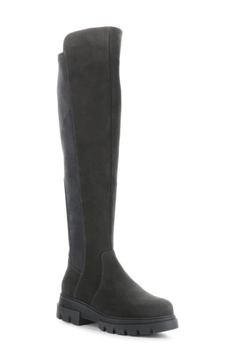 Grey over the knee boots uk best sale