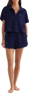 Polo Ralph Lauren Terry Polo Shirt & Shorts Cover-Up Set
