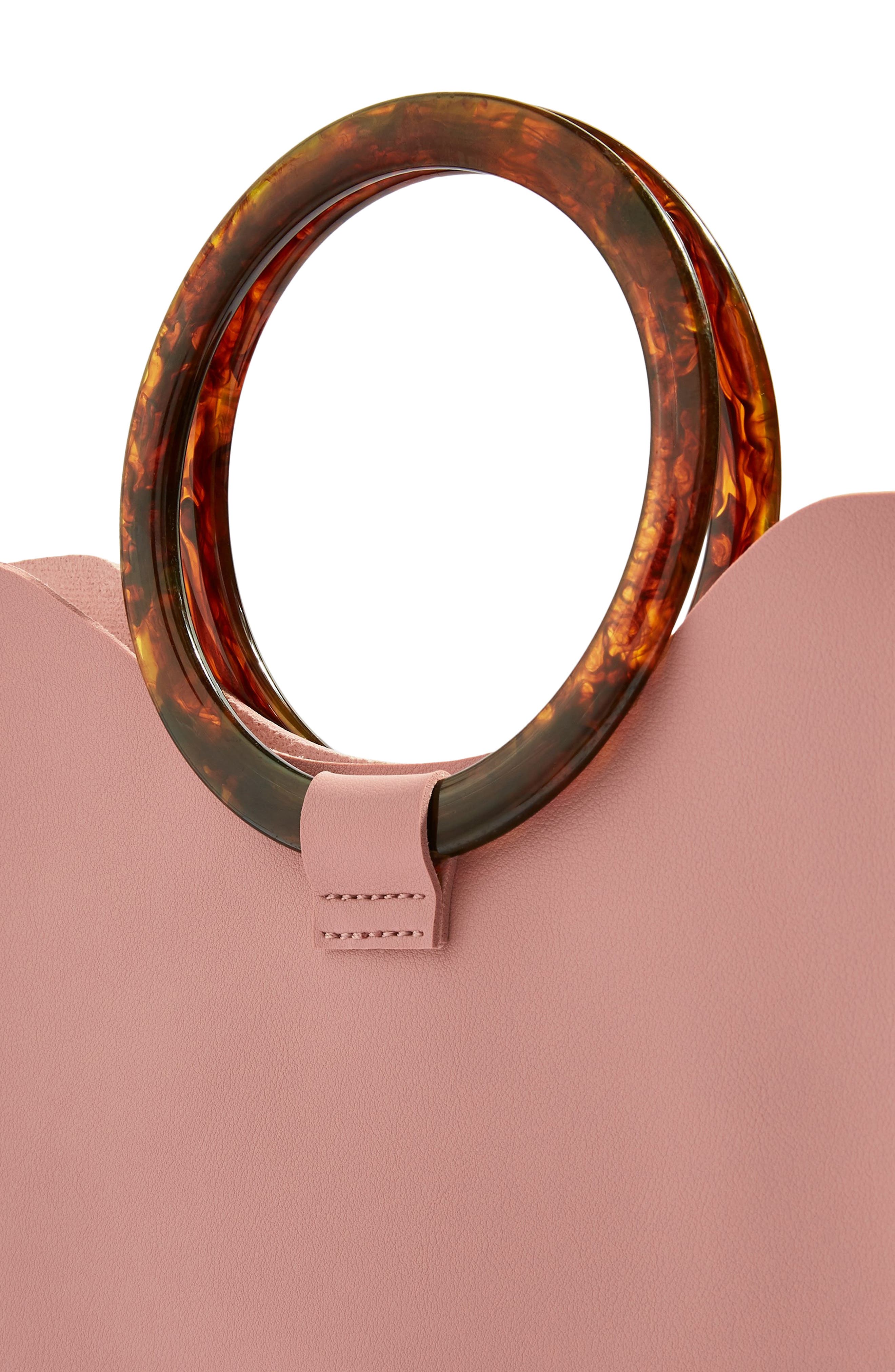 Topshop Cookie Faux Leather Clutch, Alternate, color, 