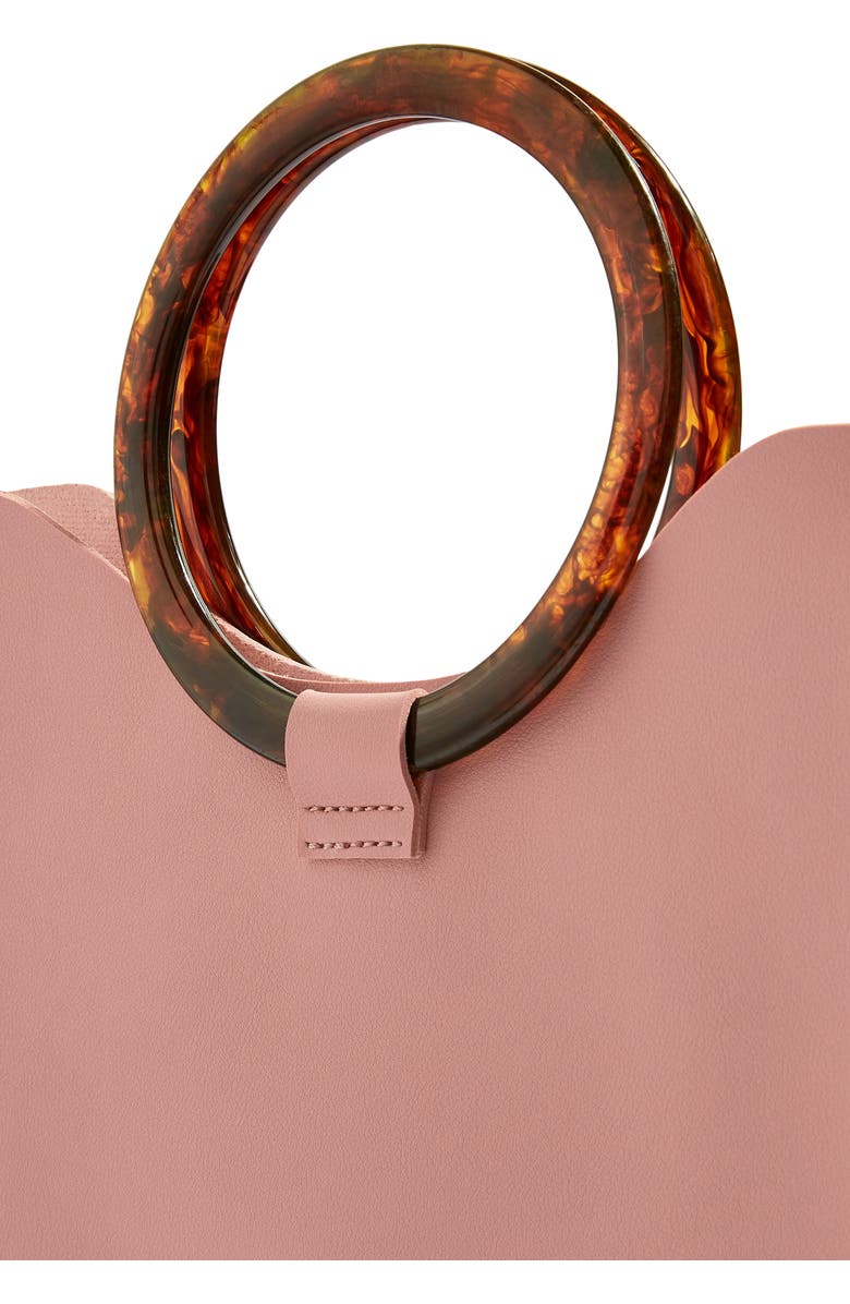 Topshop Cookie Faux Leather Clutch, Alternate, color,