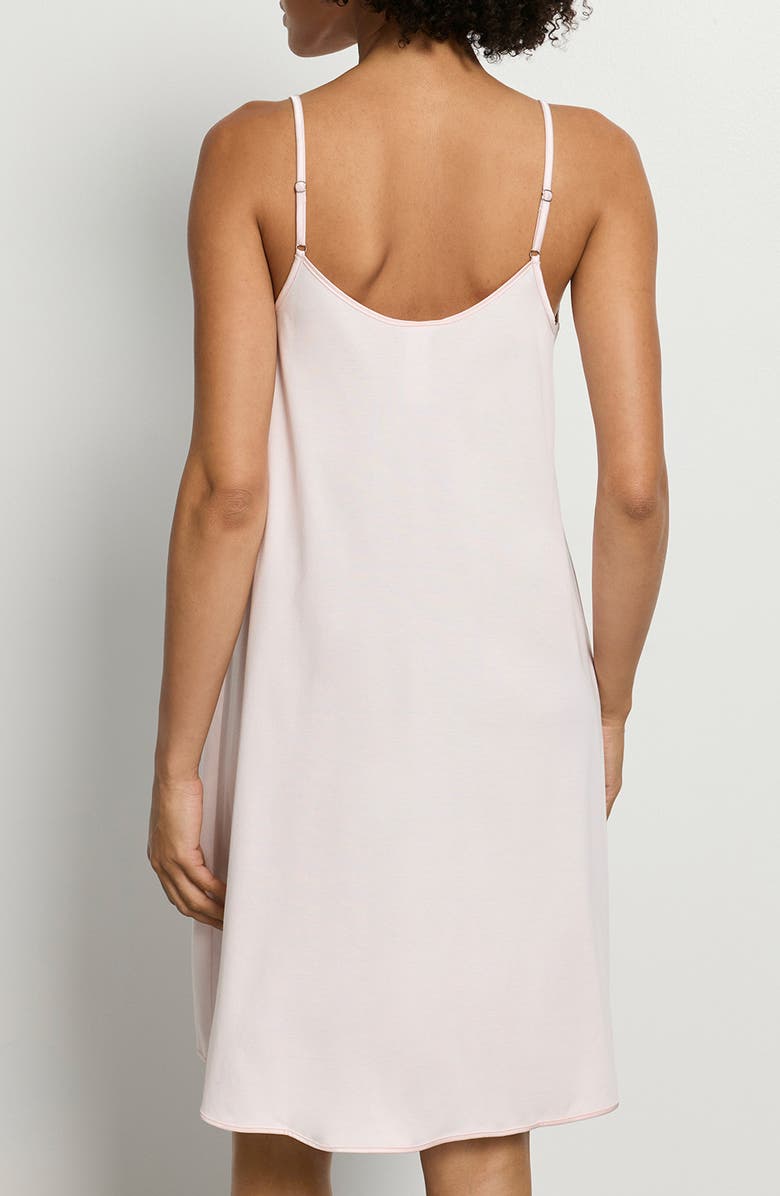 Hanro Silk Trim Cotton Chemise, Alternate, color, Honeydew