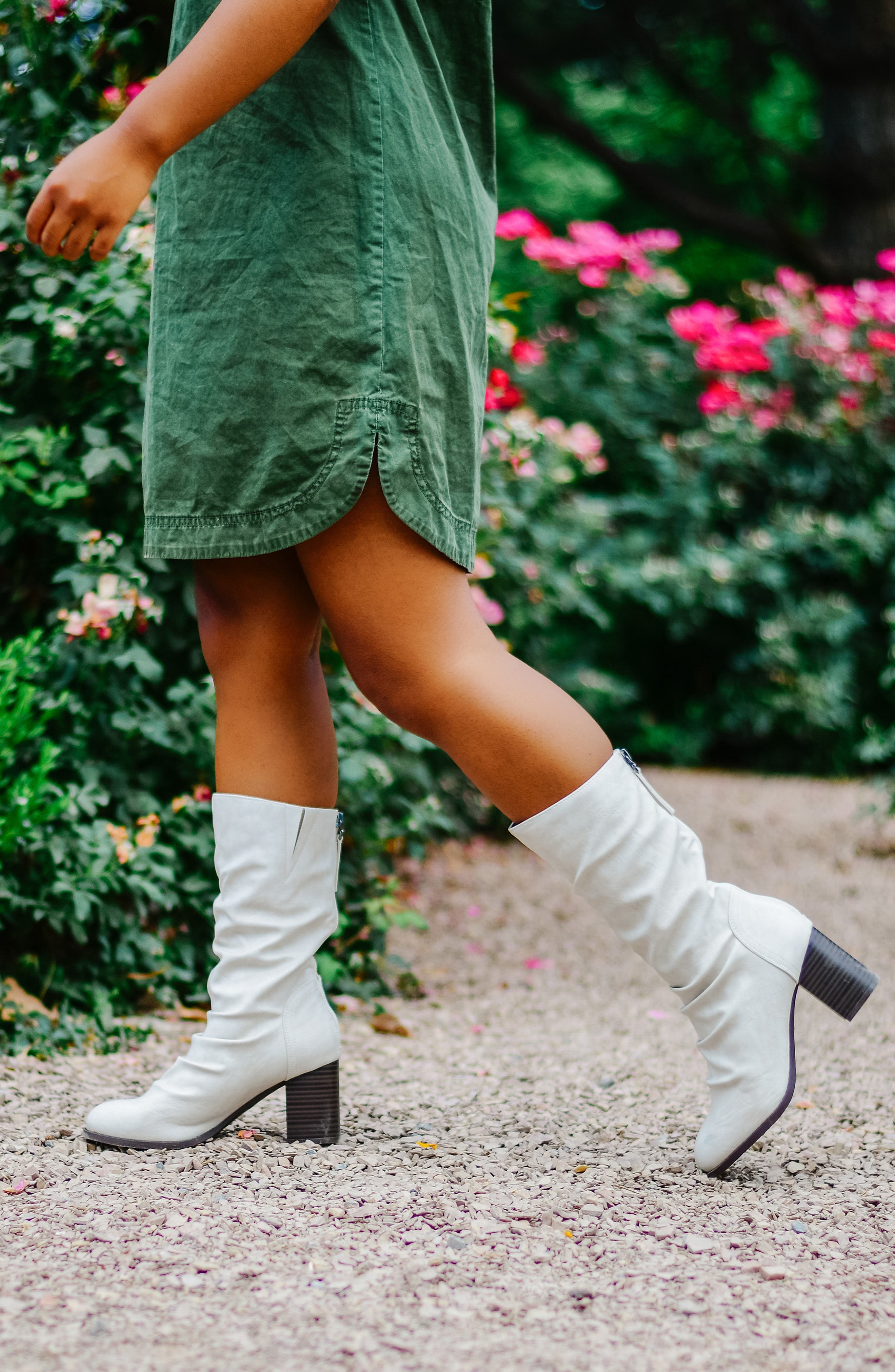 Journee Signature Sequois Slouch Heeled Boot, Alternate, color, Black